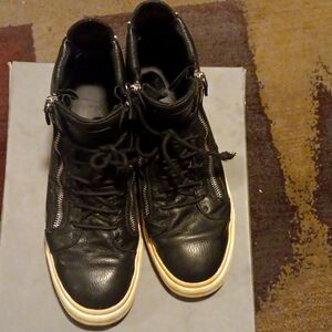 Giuseppe zanotti black leather mens shoe